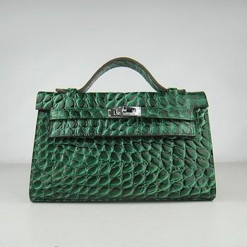 HKL220DGS001 Hermes Kelly 22CM Dark Green Stripe